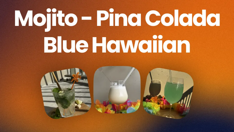 Cocktail rhum été maison : Mojito, Piña Colada ou Blue Hawaiian ? 🍹