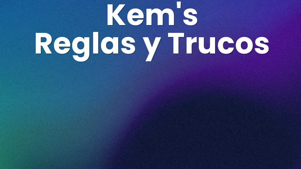 Kem's: reglas del juego de cartas más ruidoso ?