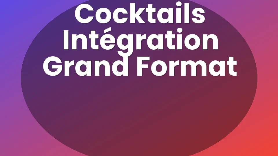 6 cocktails soirée intégration en grand format ?