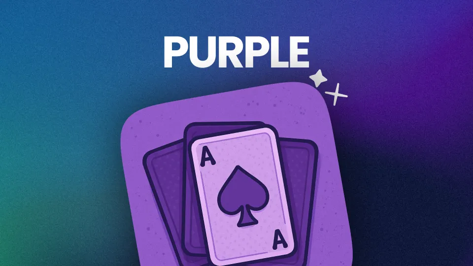 Jeu de cartes à boire: Purple. Dispo sur l'application Traknard